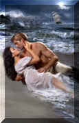 Couple amoureux au bord de mer